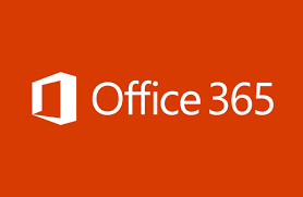 Solid orange rectangle with the Office 365 logo written in white.